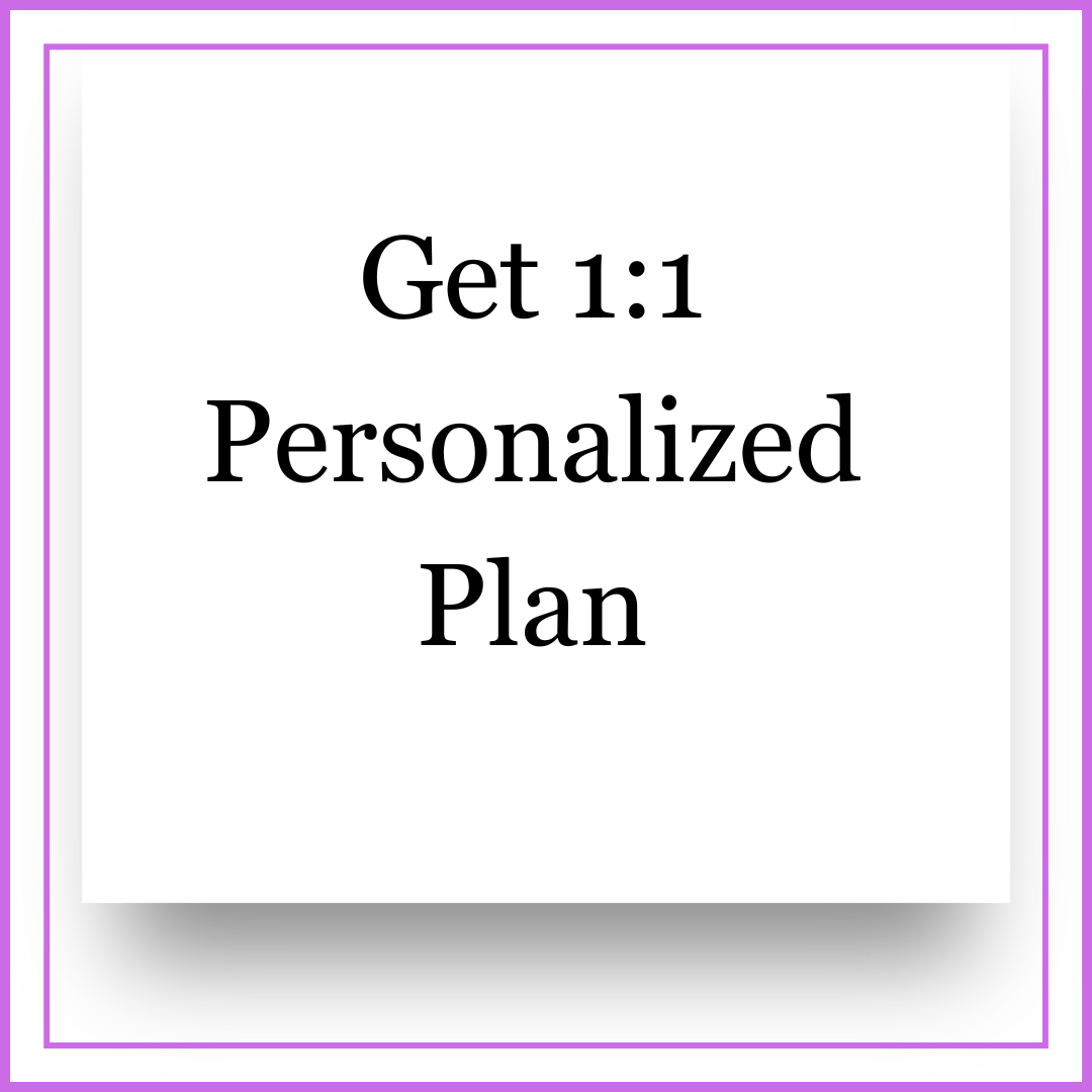 Get 1:1 Personalized Plan - Pop Sugar Cafe