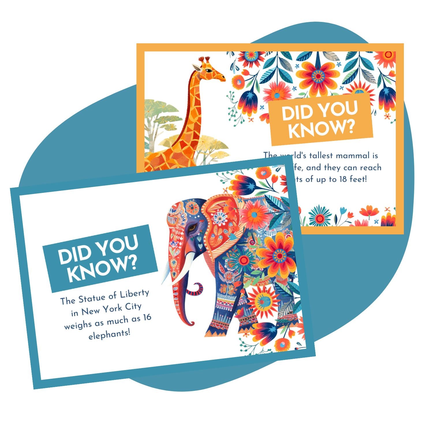 Animal Fact Cards For Kids