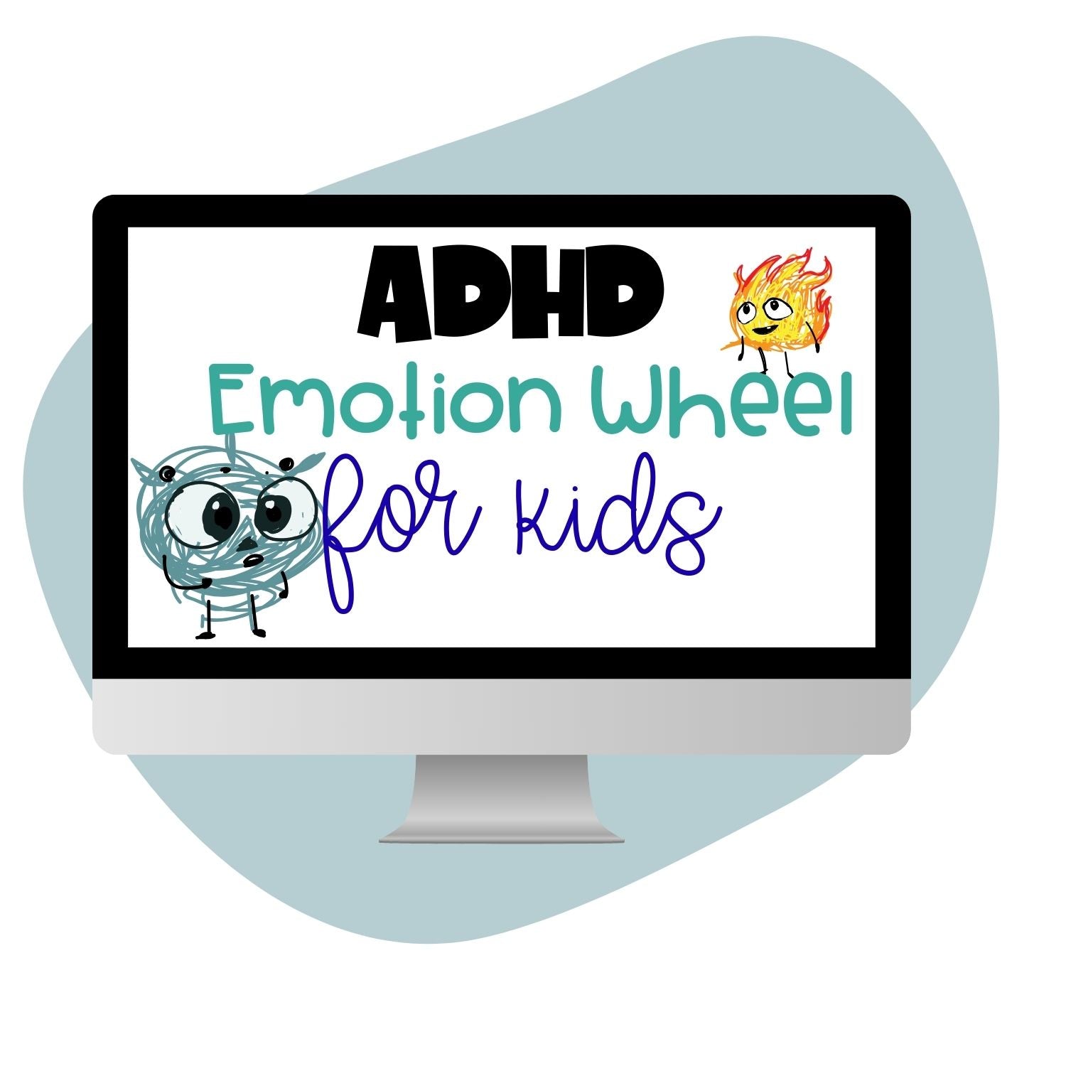 ADHD Emotion Wheel For Kids - Pop Sugar Cafe