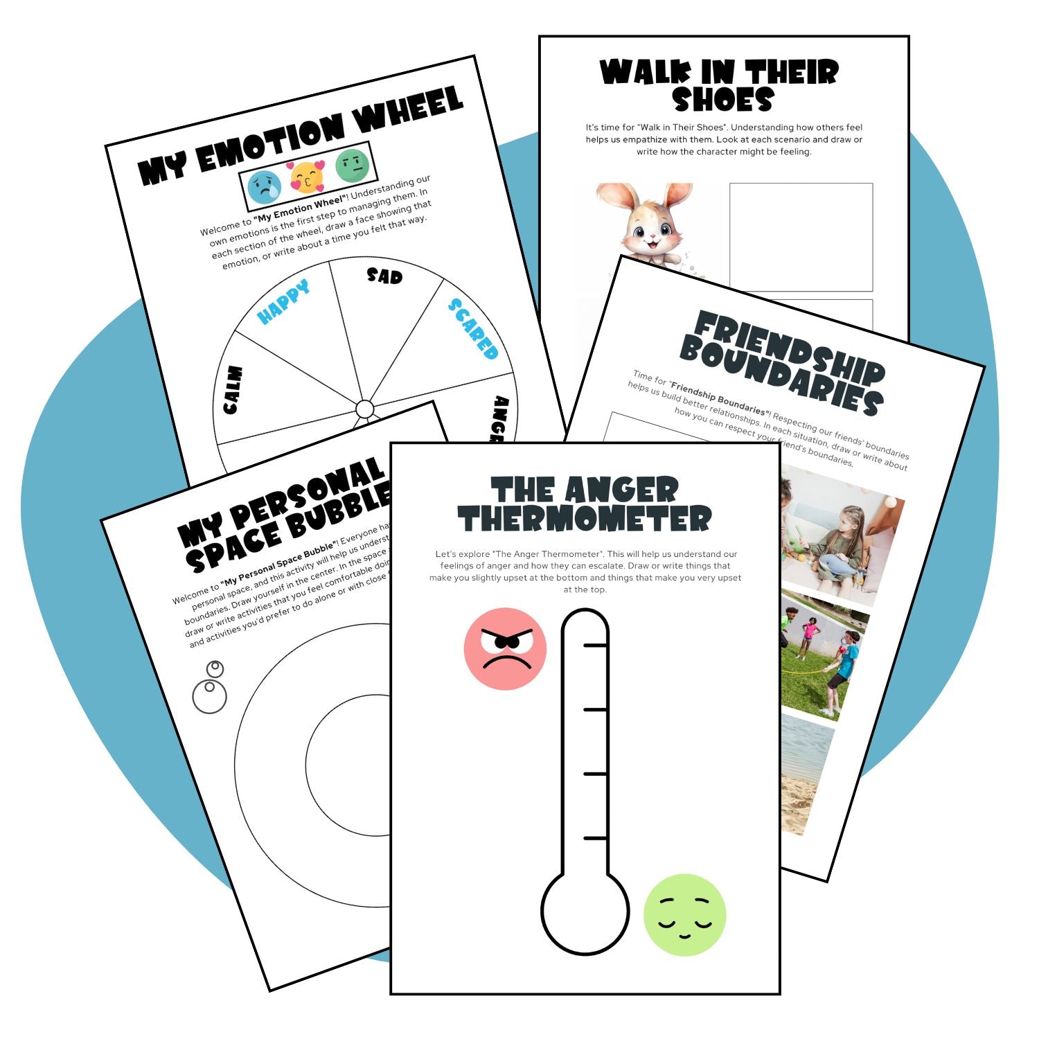 ADHD Emotion Wheel For Kids - Pop Sugar Cafe