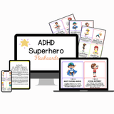 Load image into Gallery viewer, ADHD SUPERHERO FLASHCARDS - Pop Sugar Cafe