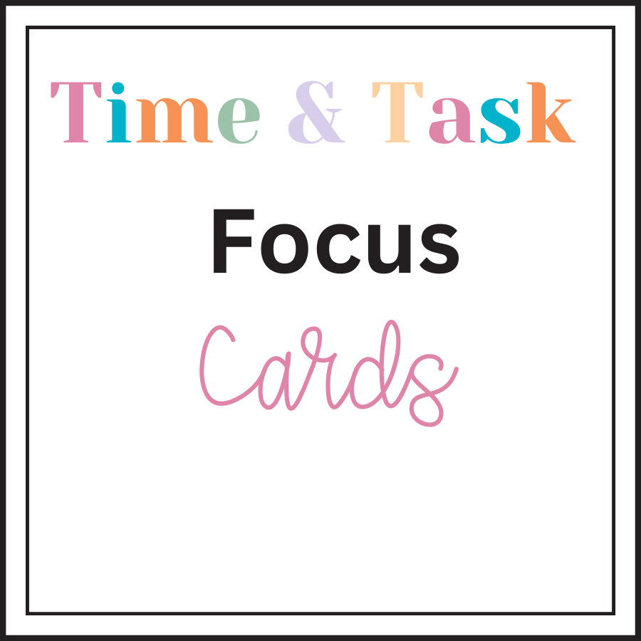 ADHD TIME AND TASK MANAGEMENT CARDS - Pop Sugar Cafe