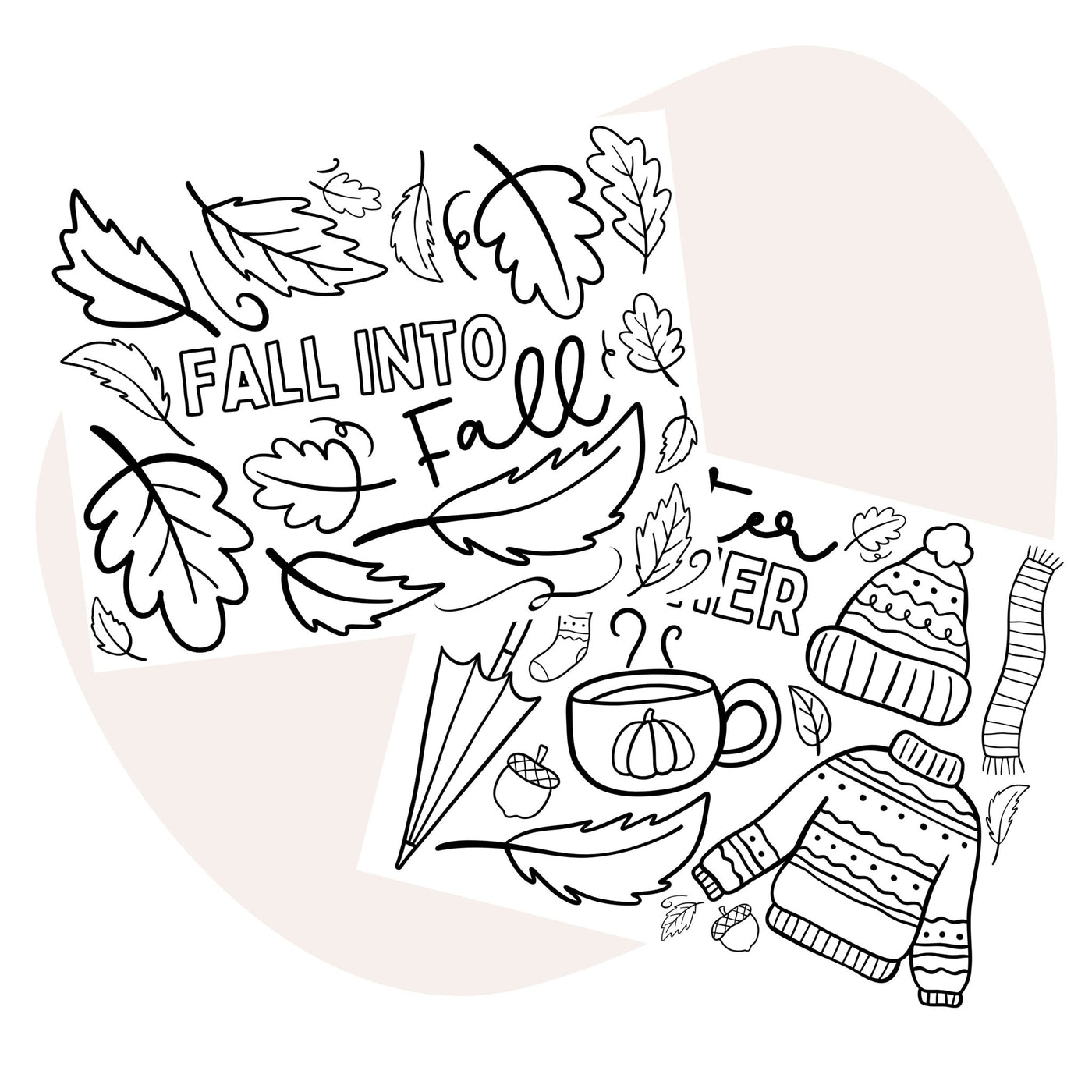 Fall Coloring Placemats - Pop Sugar Cafe