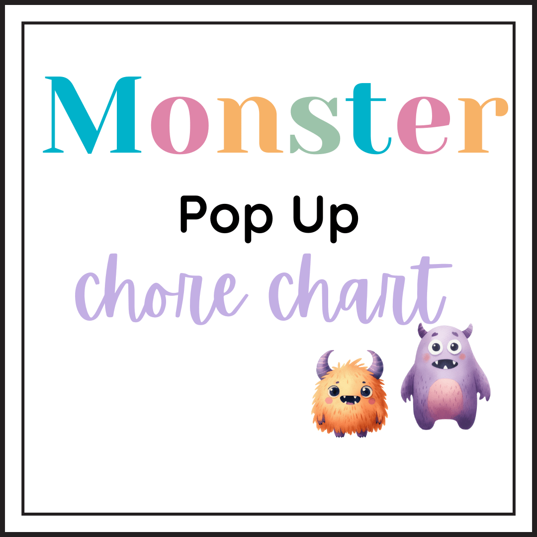 Fun Monster Pop Up Chore Chart - Pop Sugar Cafe