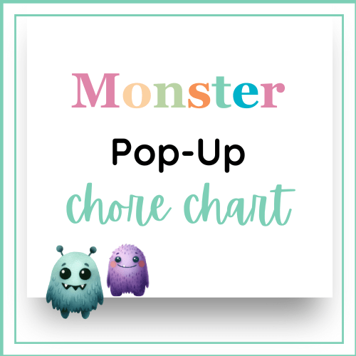 Fun Monster Pop Up Chore Chart - Pop Sugar Cafe
