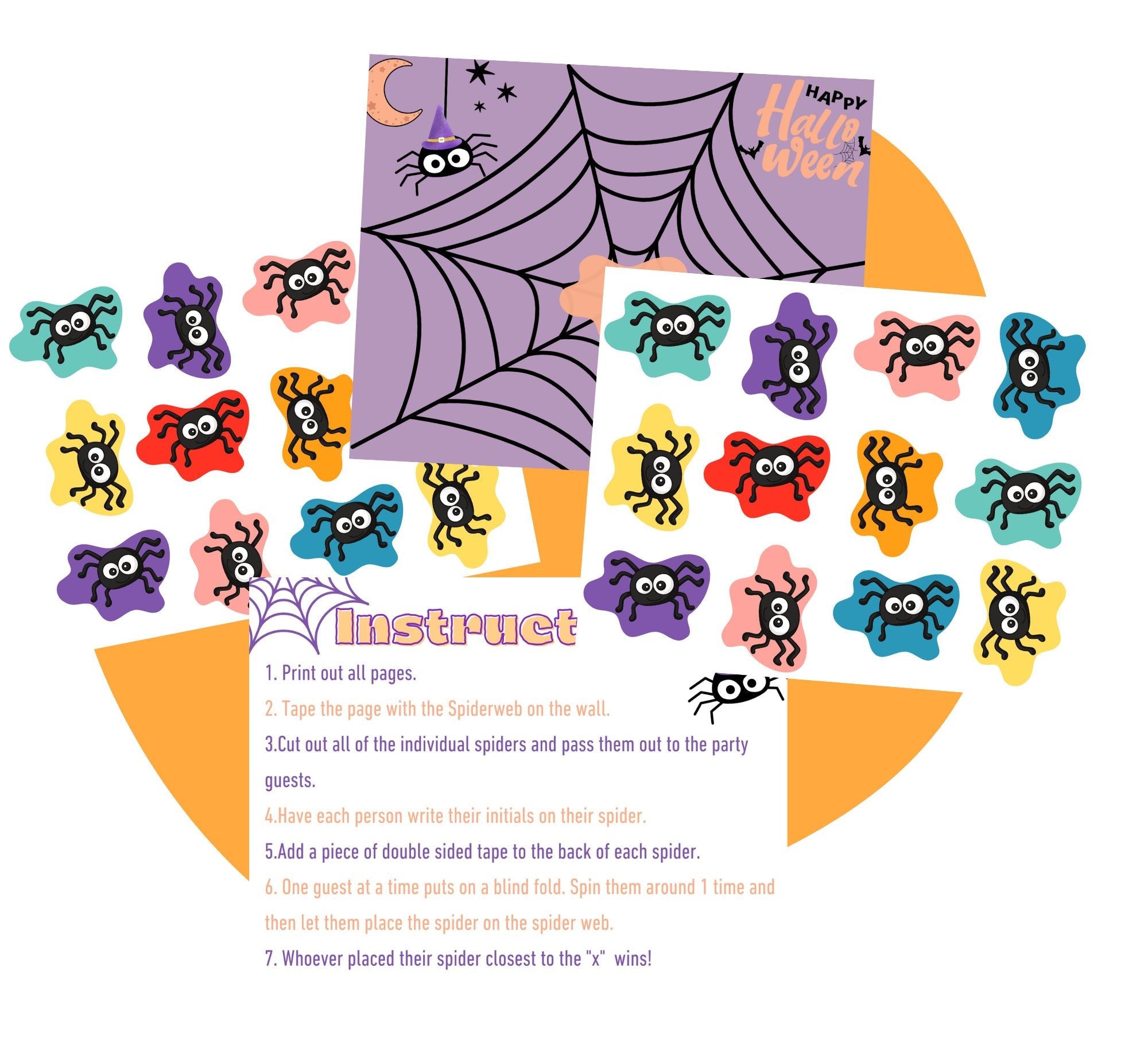 HALLOWEEN PIN THE SPIDER - Pop Sugar Cafe