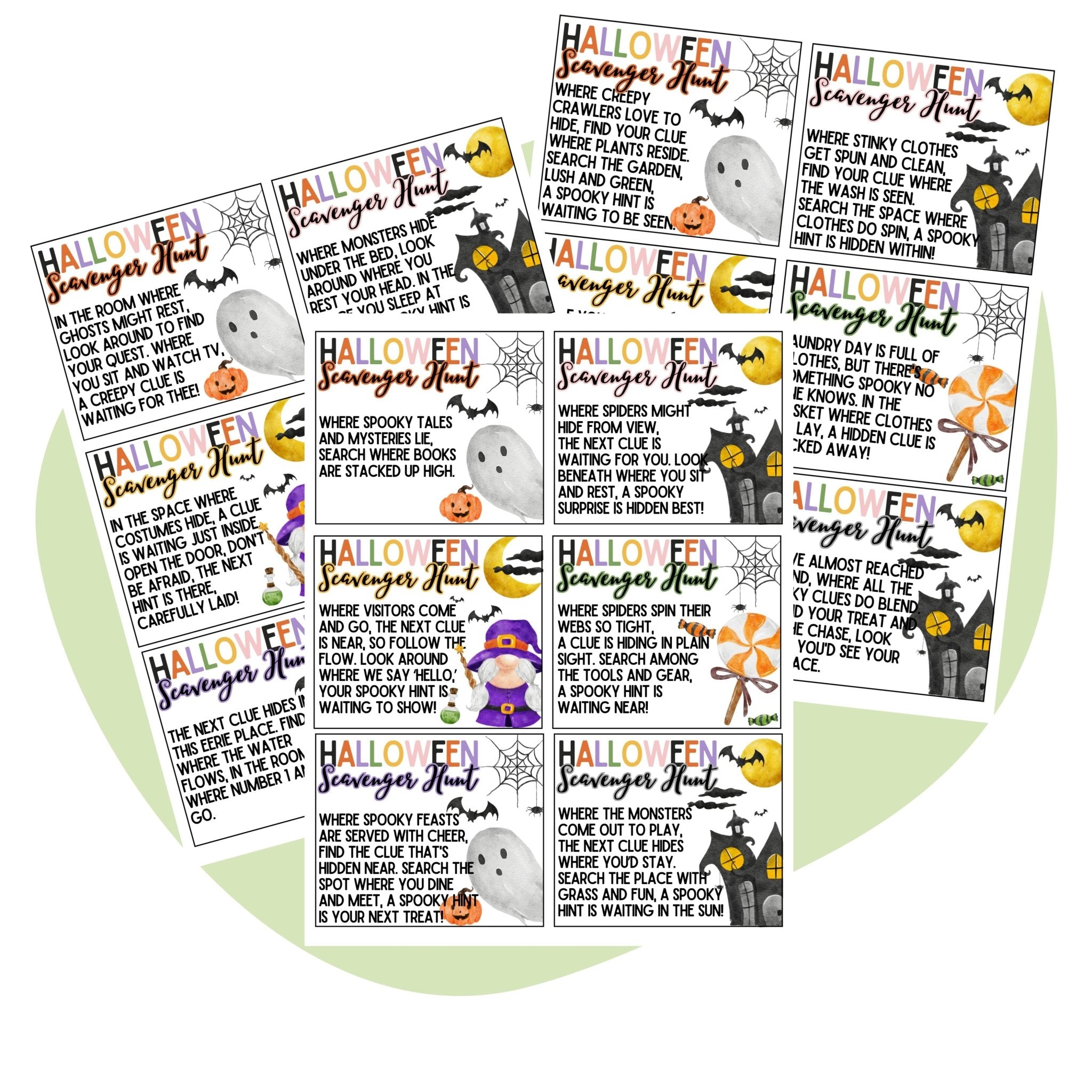Halloween Scavenger Hunt Cards - Pop Sugar Cafe