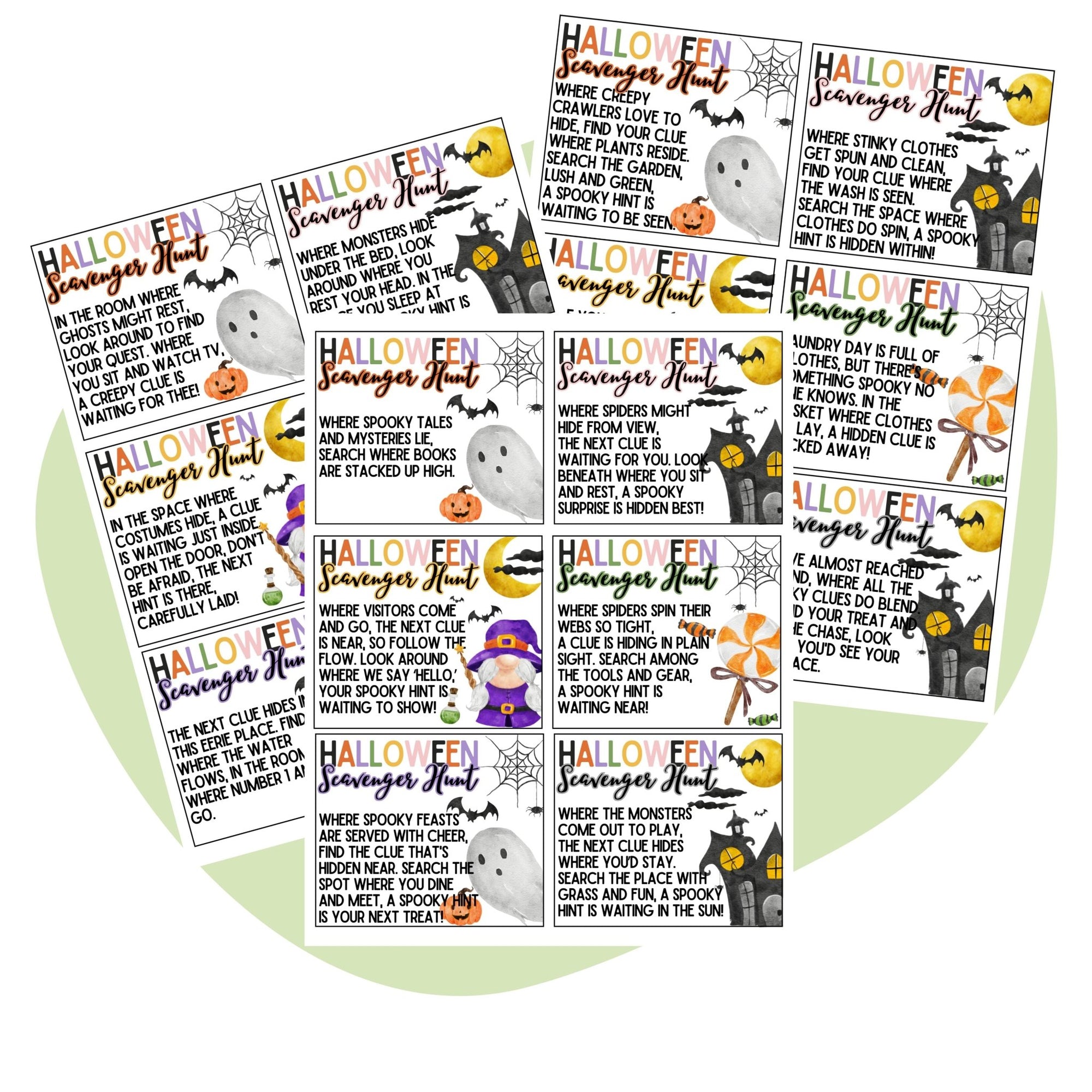 Halloween Scavenger Hunt Cards - Pop Sugar Cafe