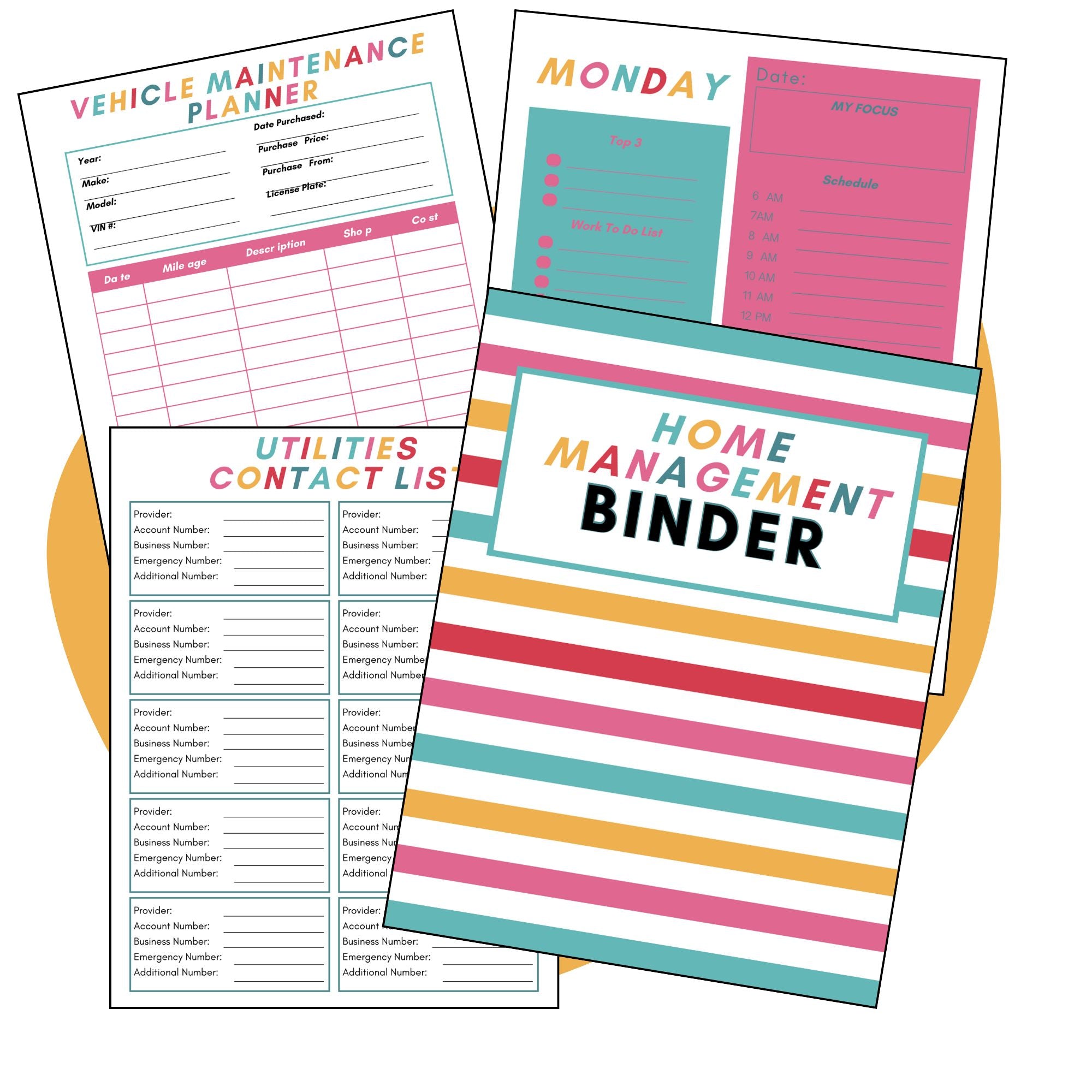 Home Management Binder - Pop Sugar Cafe