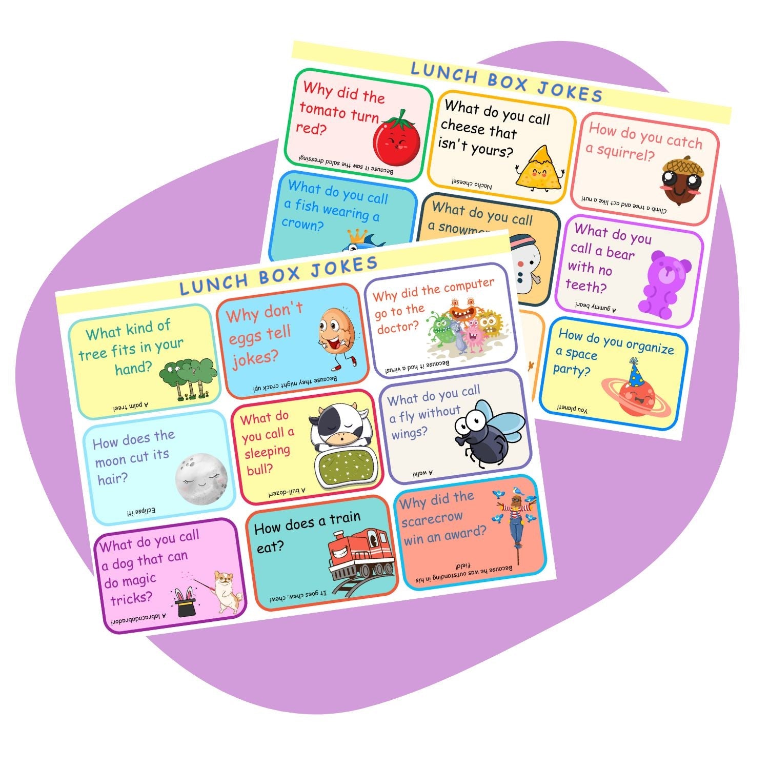 Lunch Box Joke Cards - Pop Sugar Cafe