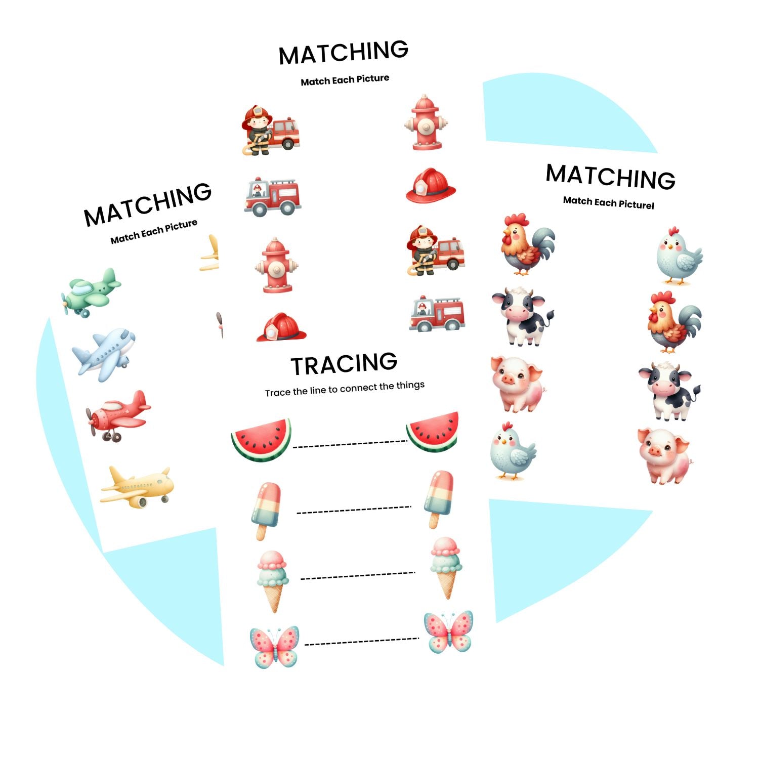 Matching and Tracing Printables for ADHD 