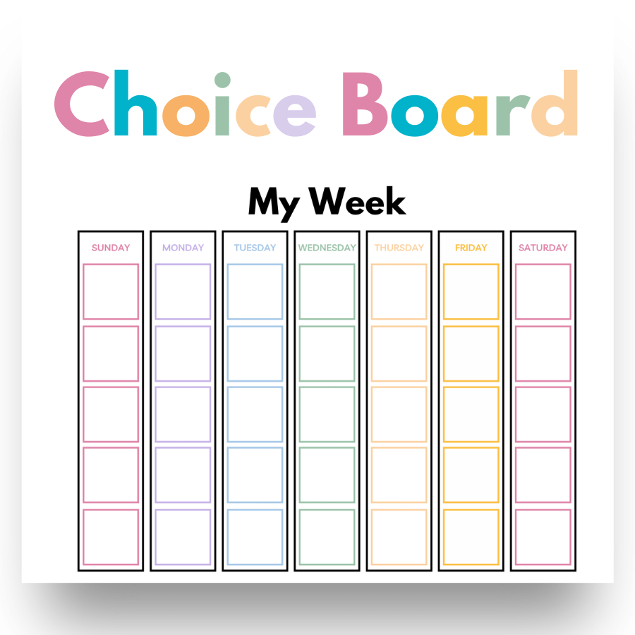 MY DAILY TASKS SHEETS VISUAL TOOL - Pop Sugar Cafe