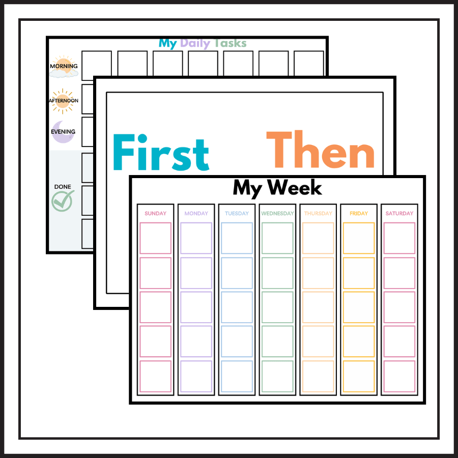 MY DAILY TASKS SHEETS VISUAL TOOL - Pop Sugar Cafe