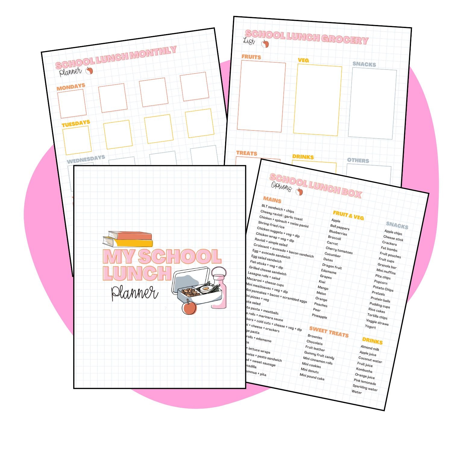 My School Lunch Planner - Pop Sugar Cafe