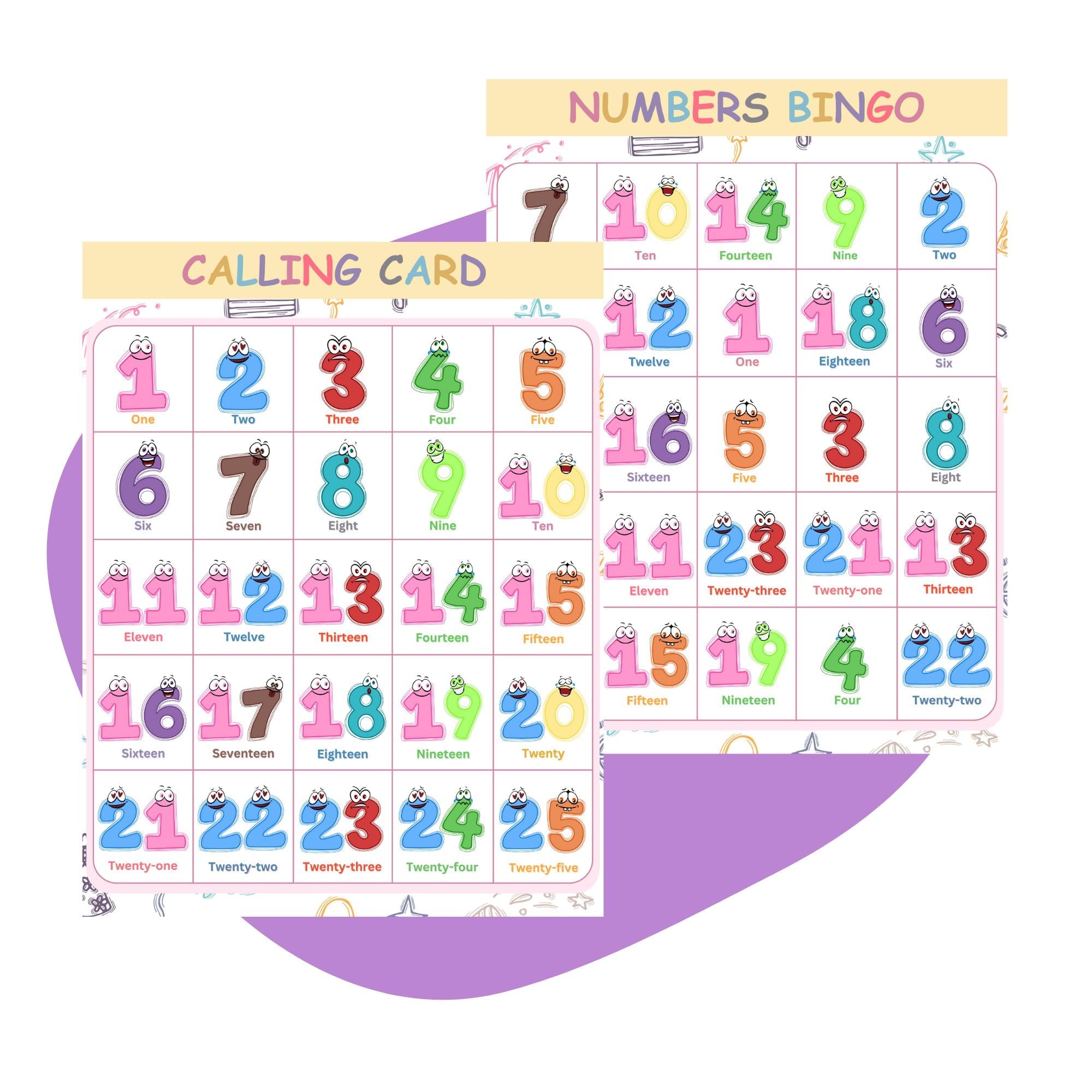 Numbers Bingo - Pop Sugar Cafe