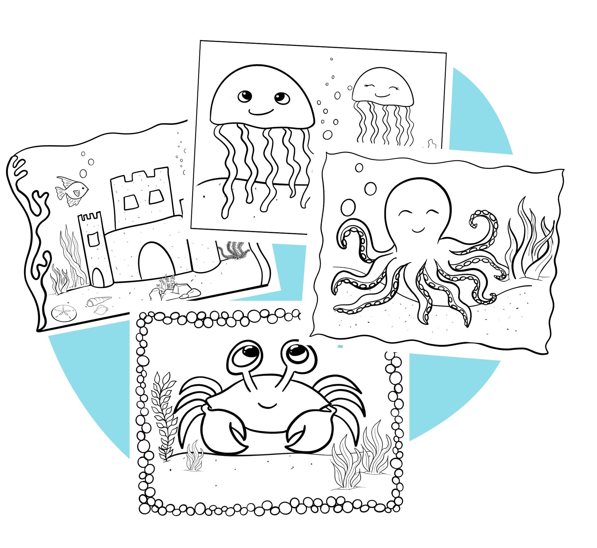 Ocean Friends Coloring Pages - Pop Sugar Cafe