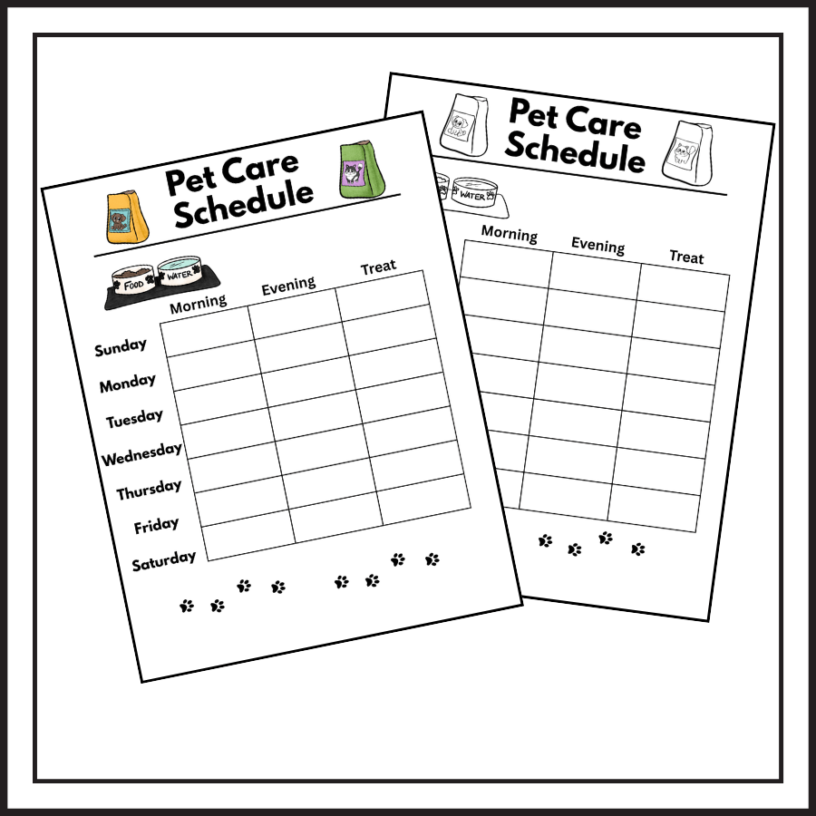 Pet Chore Charts for Kid - Pop Sugar Cafe
