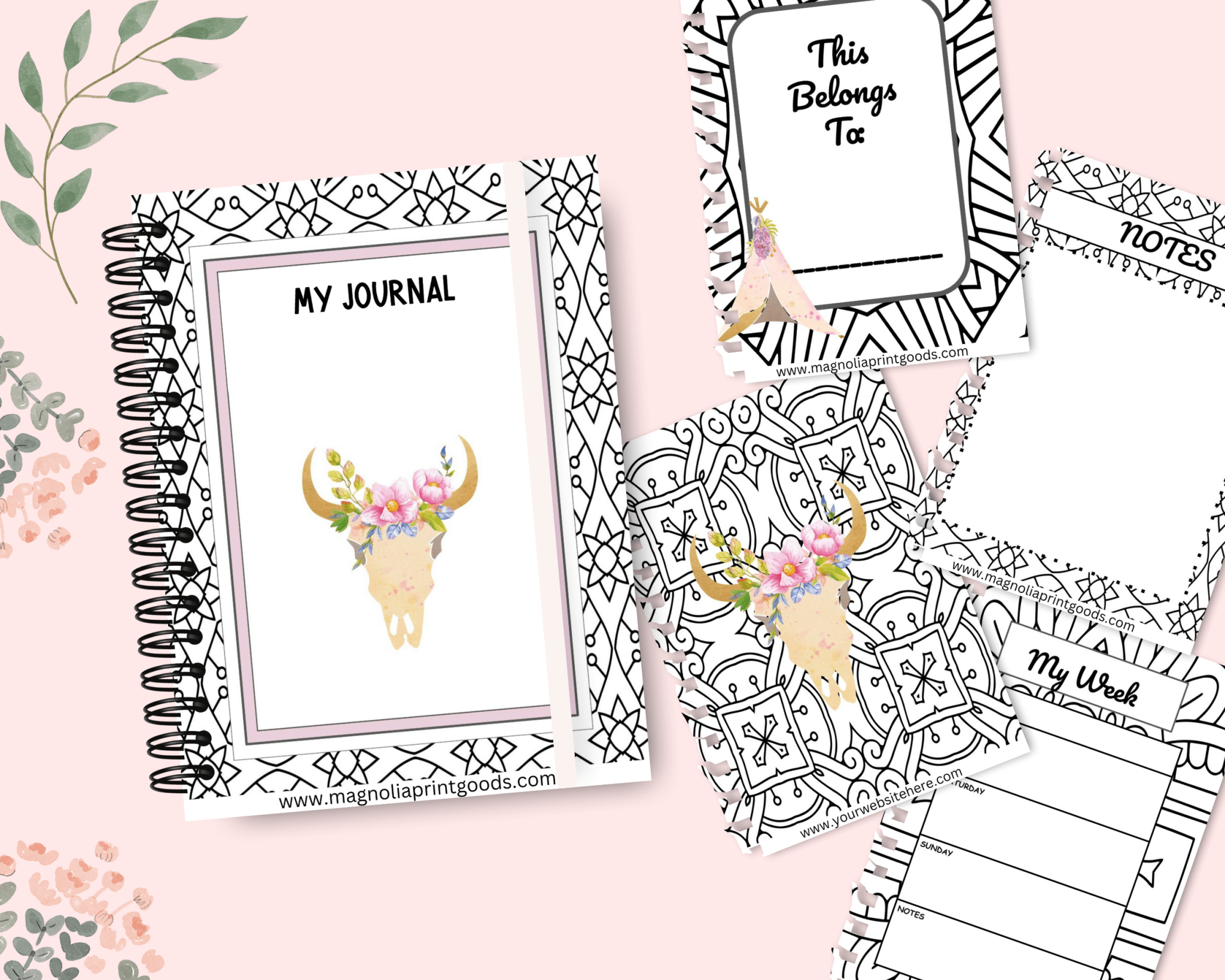 BOHO THEMED PLANNER - Pop Sugar Cafe