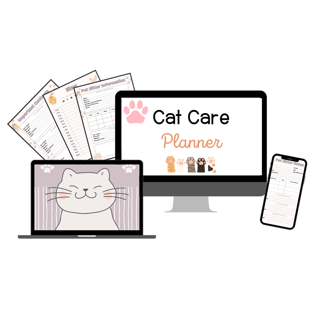 CAT CARE PLANNER AND BINDER - Pop Sugar Cafe