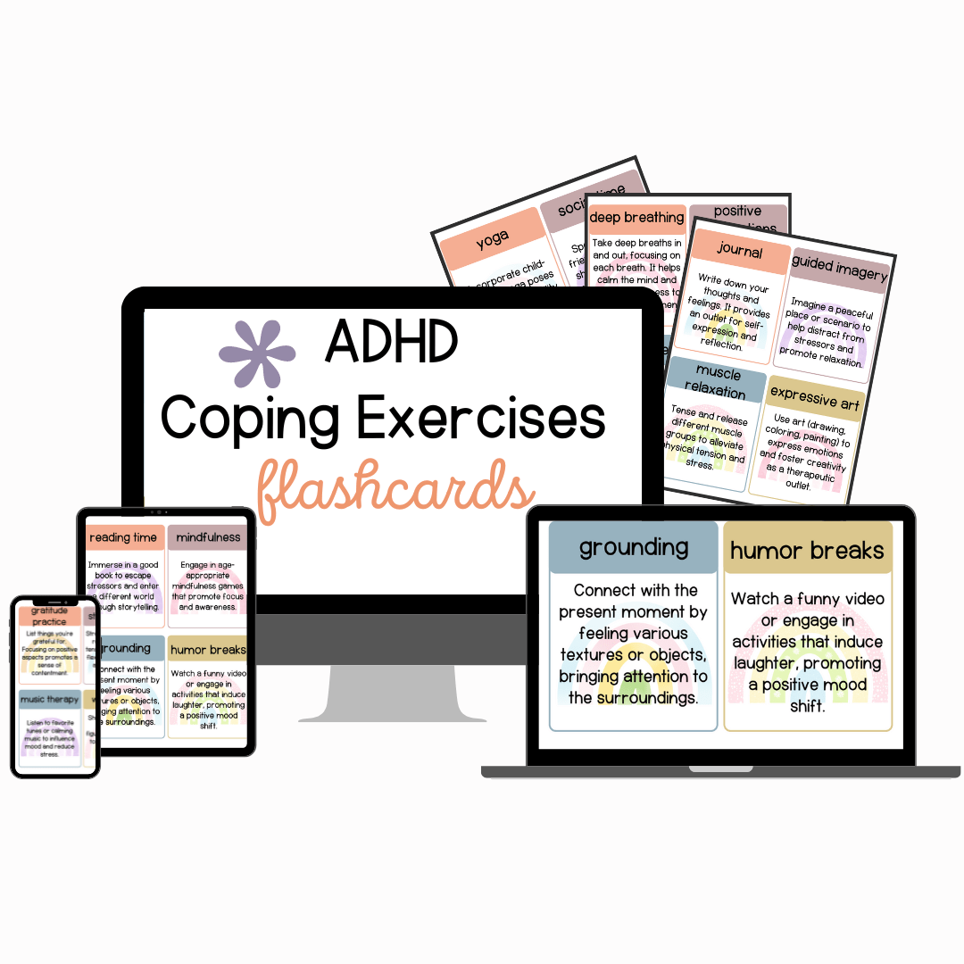 ADHD COPING EXERCISES FLASHCARDS - Pop Sugar Cafe