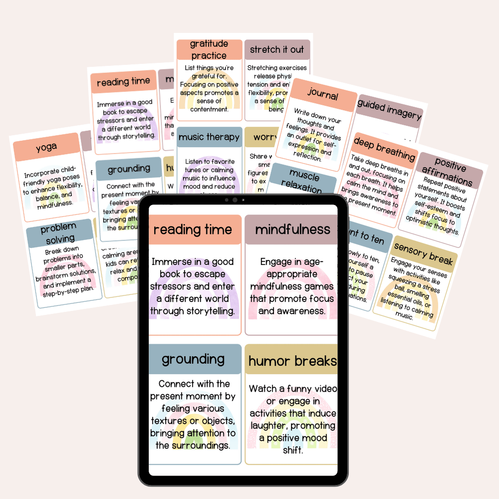 ADHD COPING EXERCISES FLASHCARDS - Pop Sugar Cafe