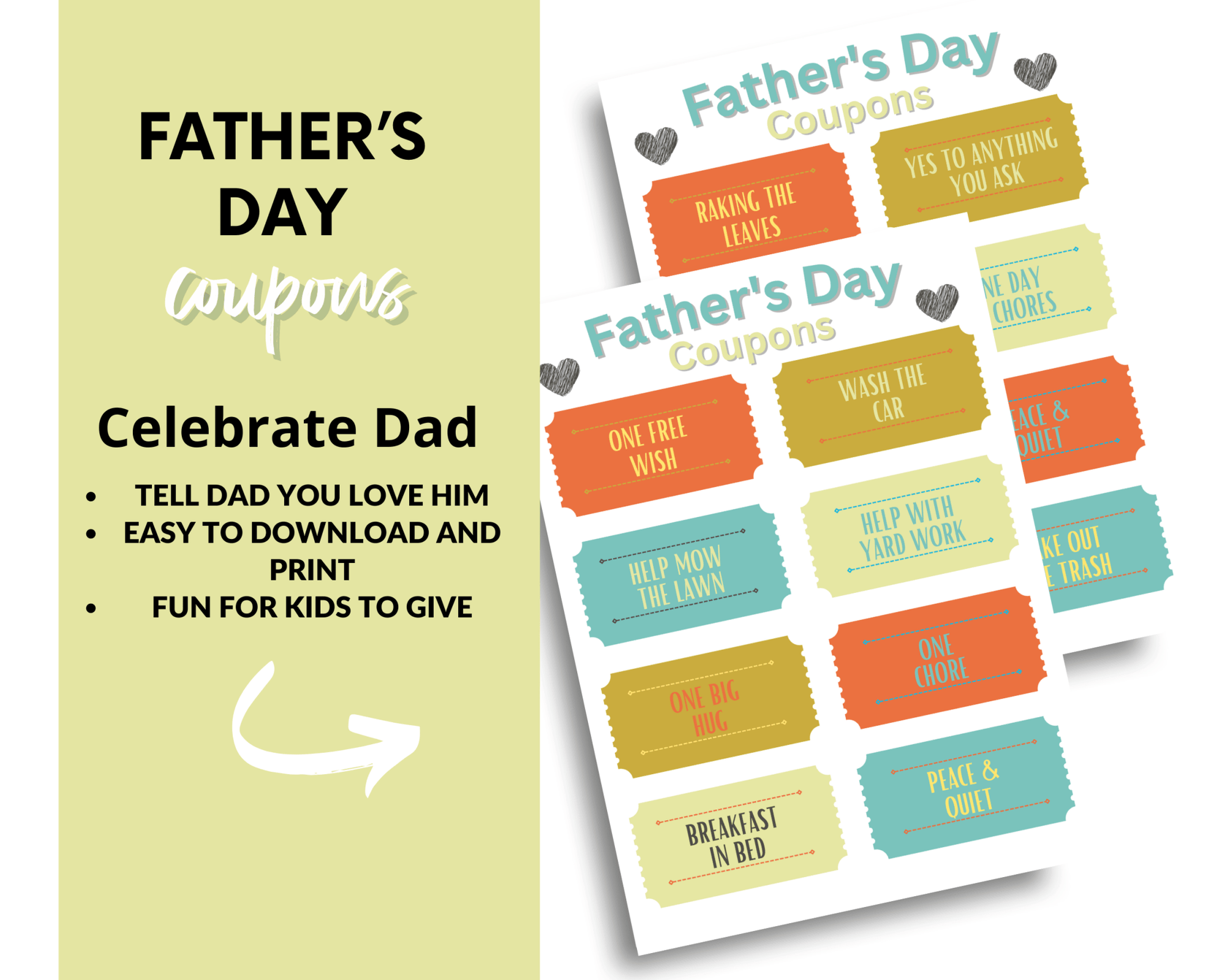 CUTE FATHER'S DAY COUPONS - Pop Sugar Cafe