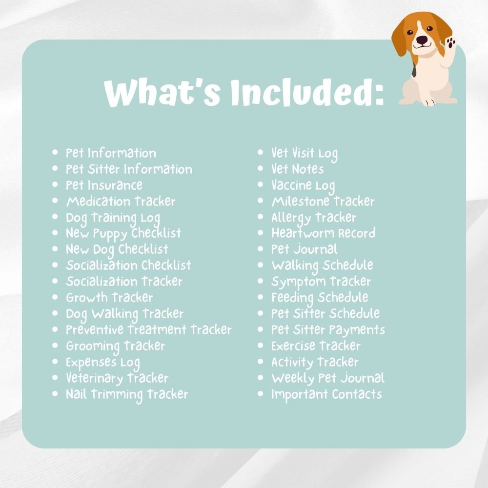 DOG CARE BINDER - Pop Sugar Cafe