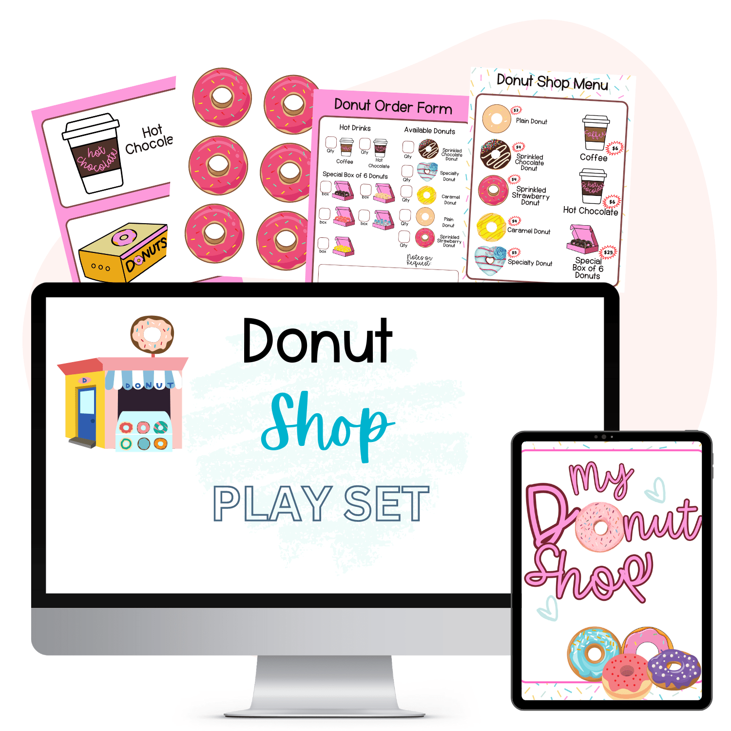DONUT SHOP PRETEND PLAY SET - Pop Sugar Cafe