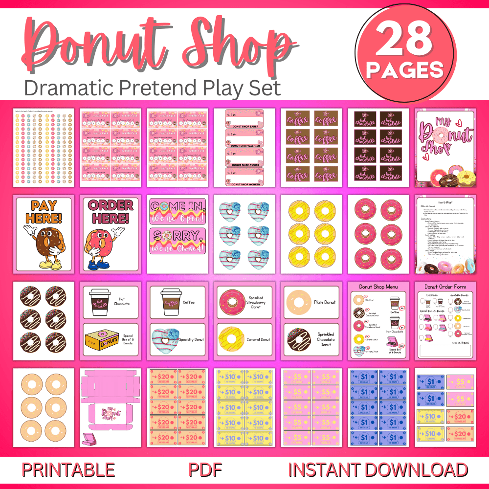 DONUT SHOP PRETEND PLAY SET - Pop Sugar Cafe