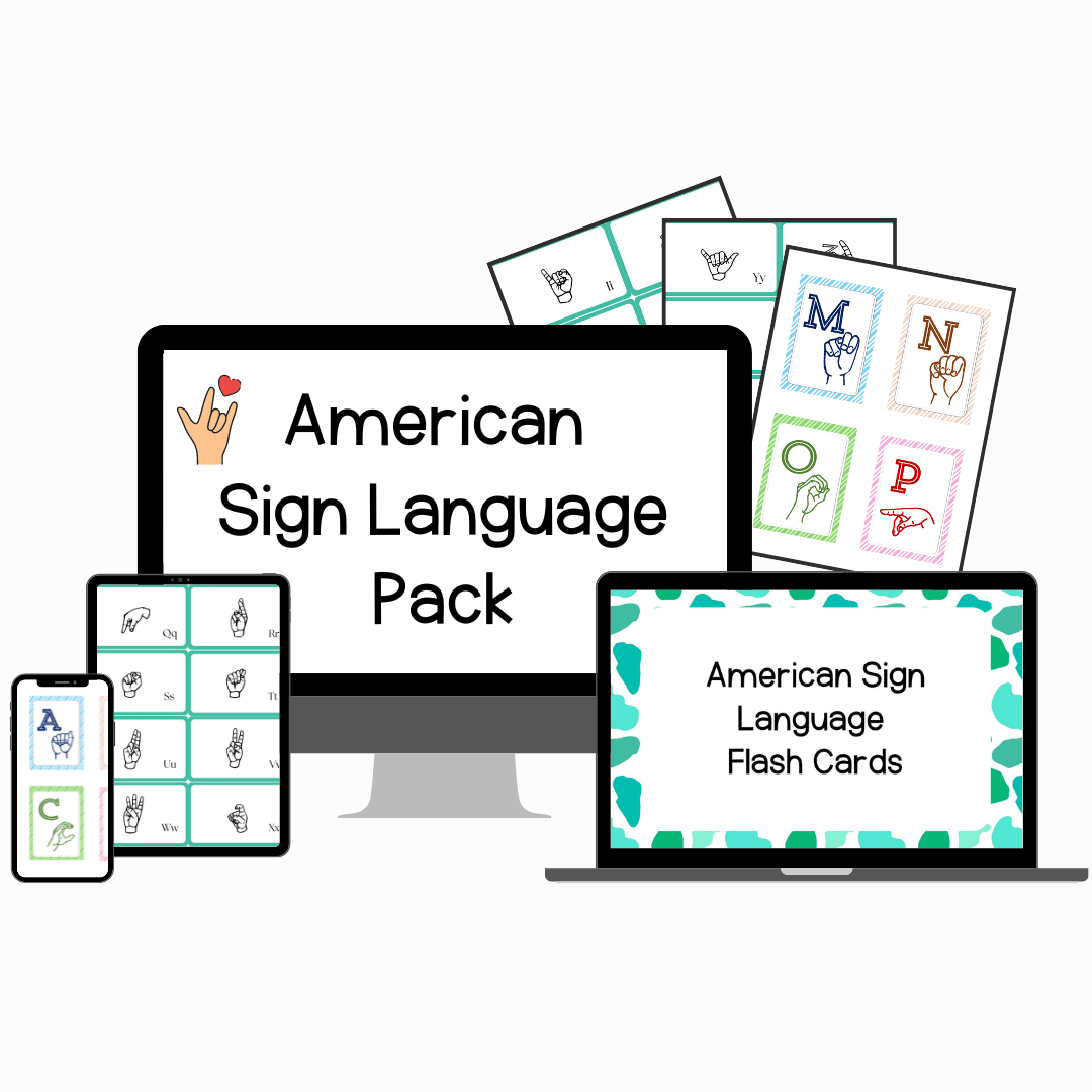 AMERICAN SIGN LANGUAGE PACK - Pop Sugar Cafe