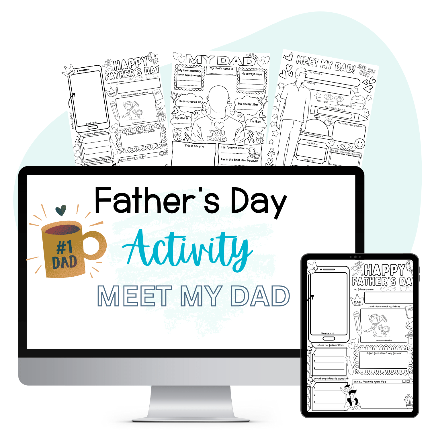 FATHER'S DAY COLORING SHEETS PRINTABLE - Pop Sugar Cafe