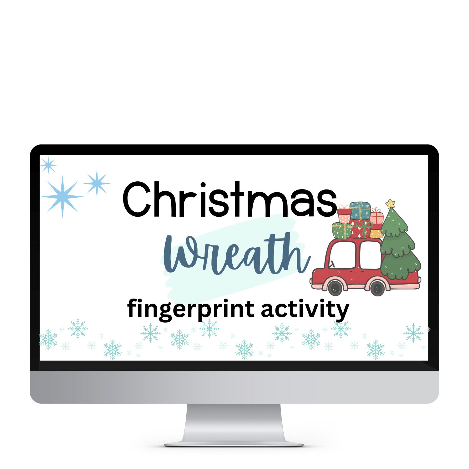 FINGERPRINT CHRISTMAS WREATH - Pop Sugar Cafe