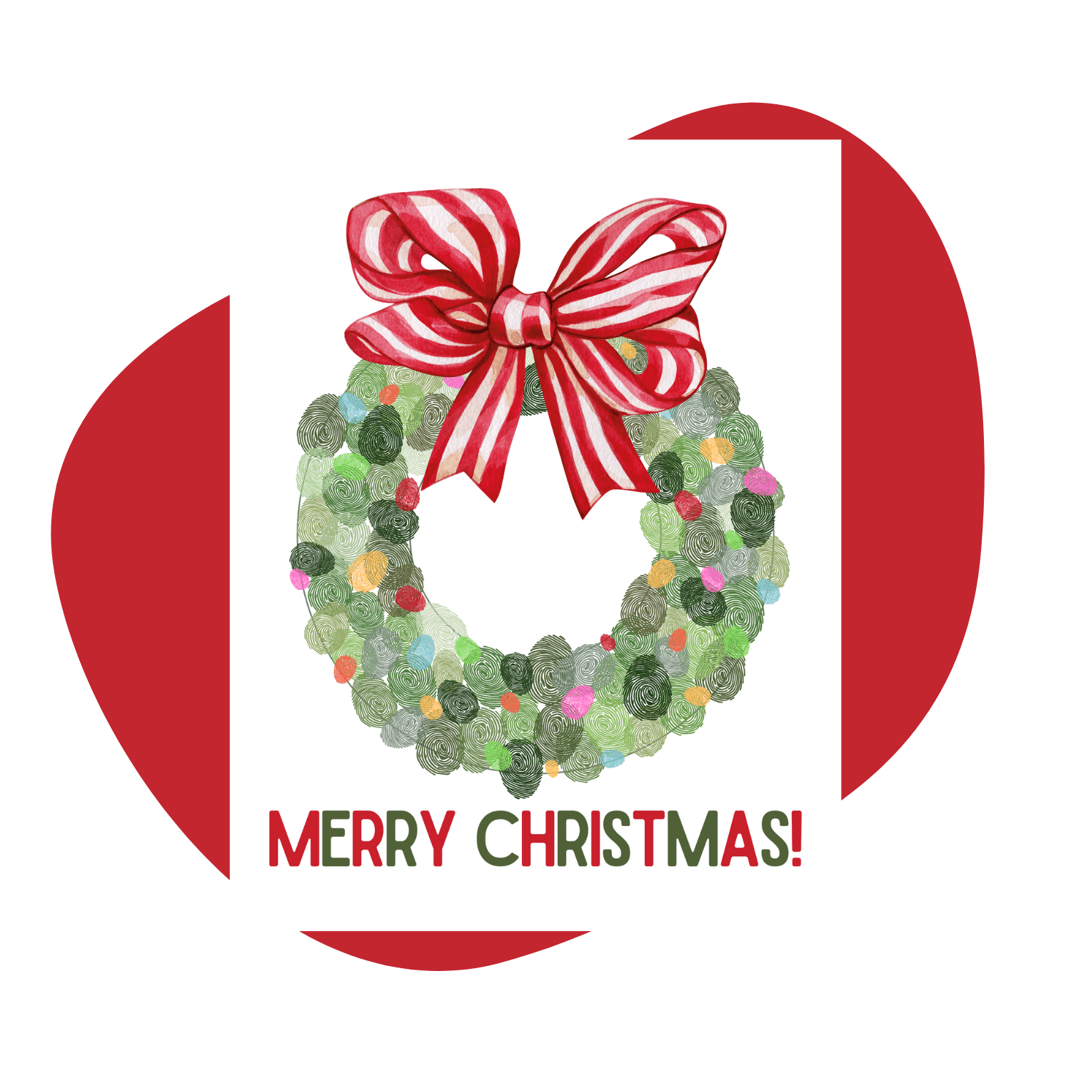 FINGERPRINT CHRISTMAS WREATH - Pop Sugar Cafe