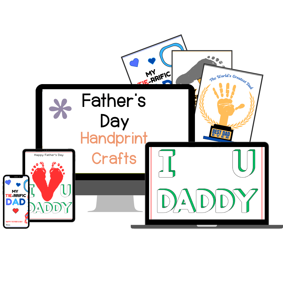 HAPPY FATHER'S DAY HANDPRINT CRAFT - Pop Sugar Cafe