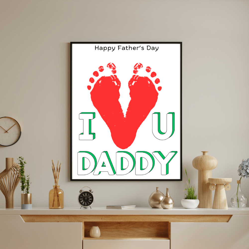 HAPPY FATHER'S DAY HANDPRINT CRAFT - Pop Sugar Cafe