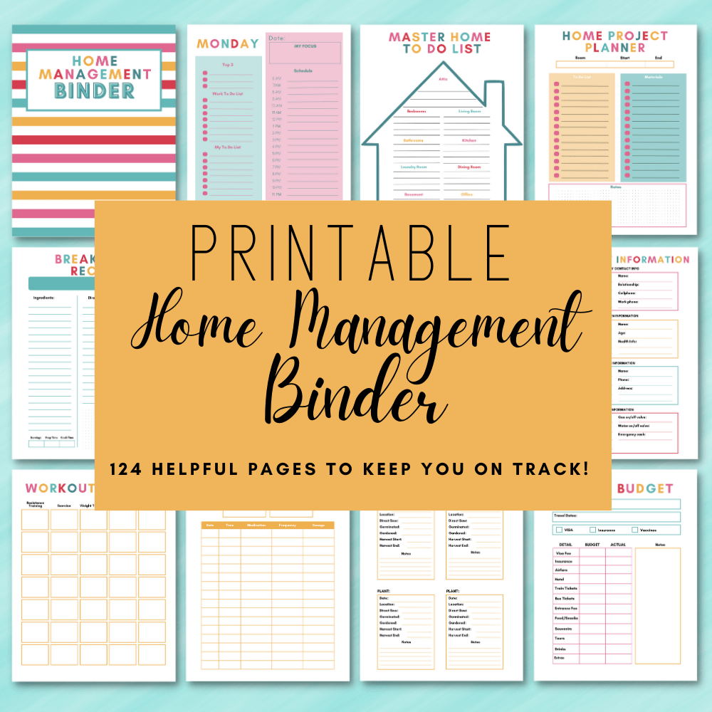 HOME MANAGEMENT BINDER - Pop Sugar Cafe