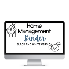 HOME MANAGEMENT BINDER BLACK & WHITE - Pop Sugar Cafe