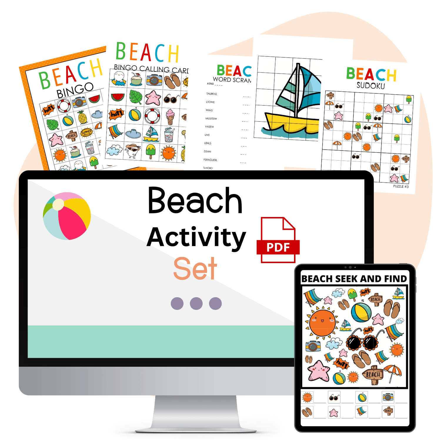 PRINTABLE BEACH ACTIVITY SET - Pop Sugar Cafe