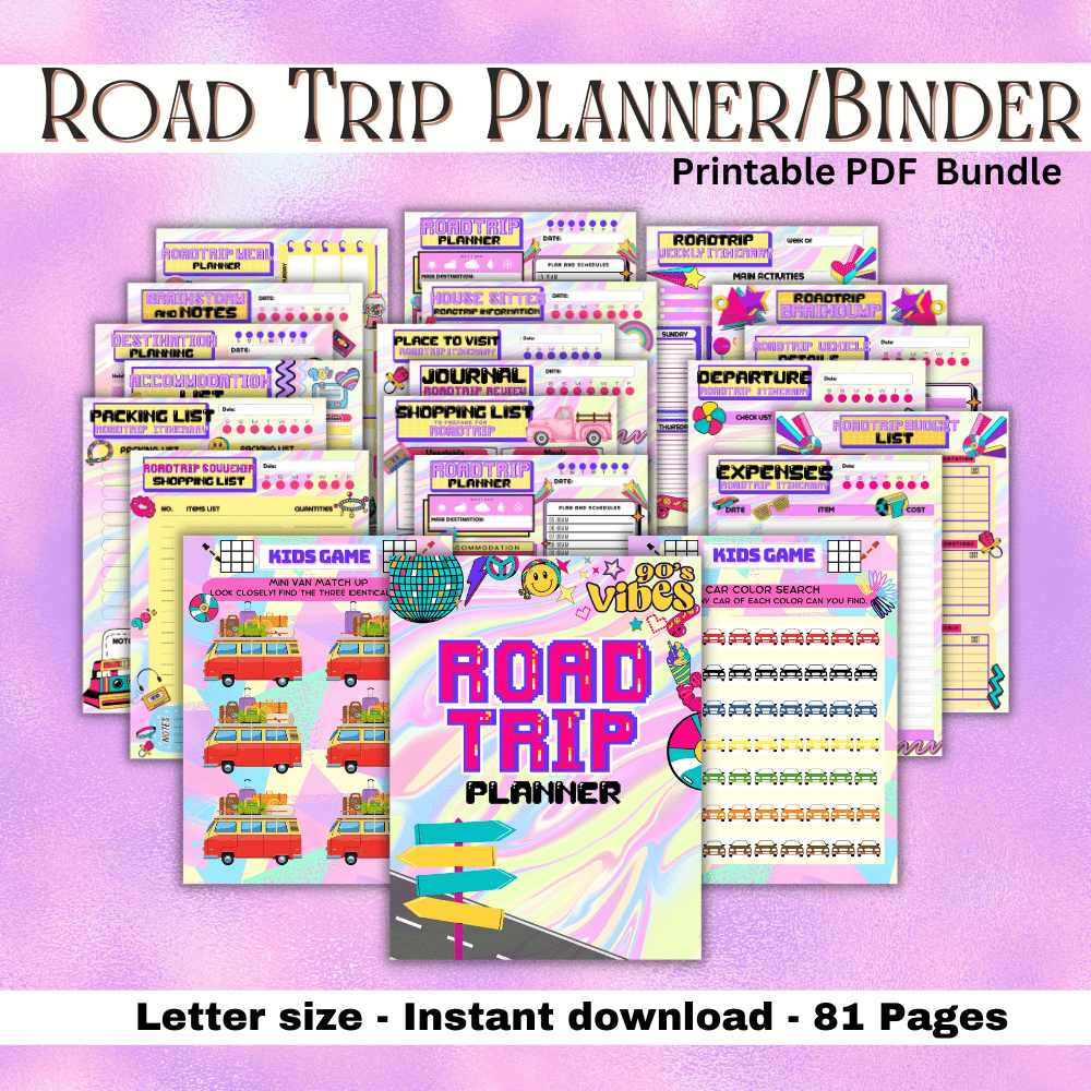 ROAD TRIP PLANNER 90'S - Pop Sugar Cafe