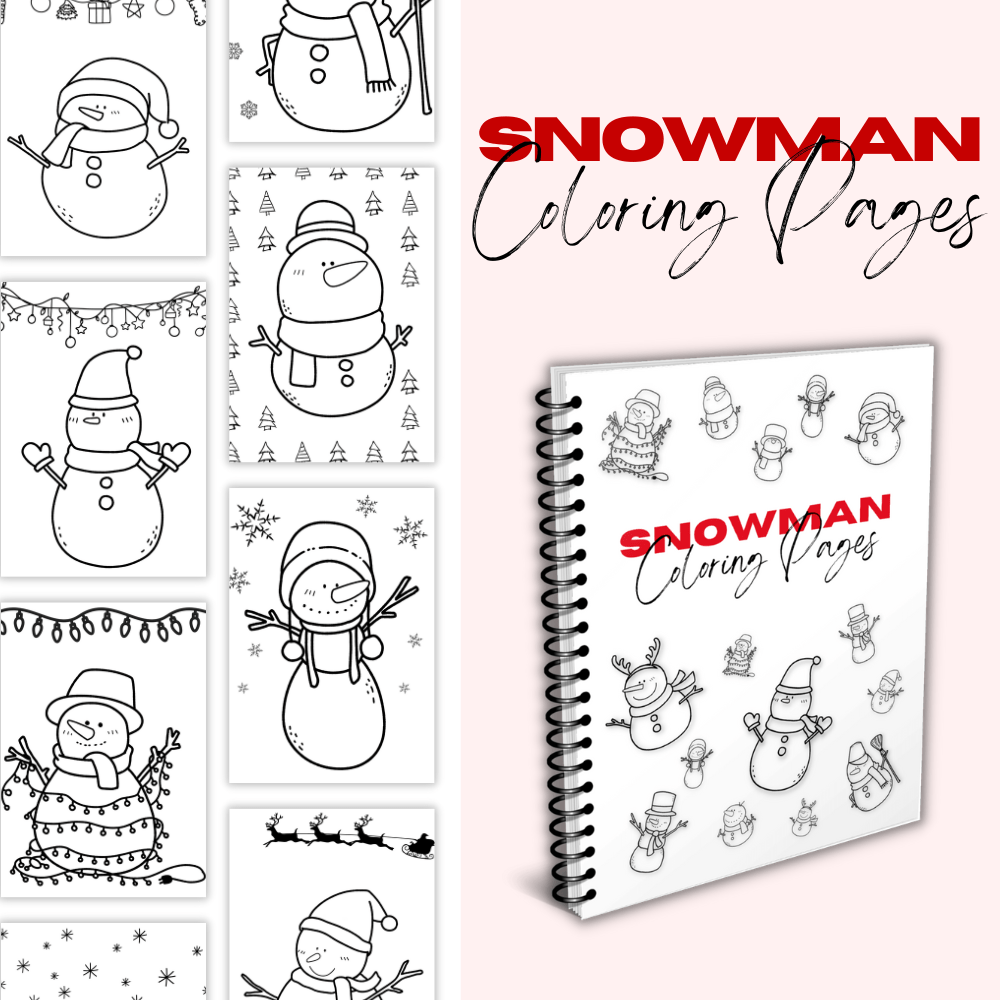SNOWMAN COLORING PAGES - Pop Sugar Cafe