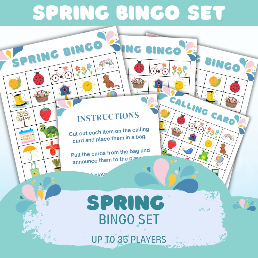 SPRING BINGO FOR KIDS - Pop Sugar Cafe