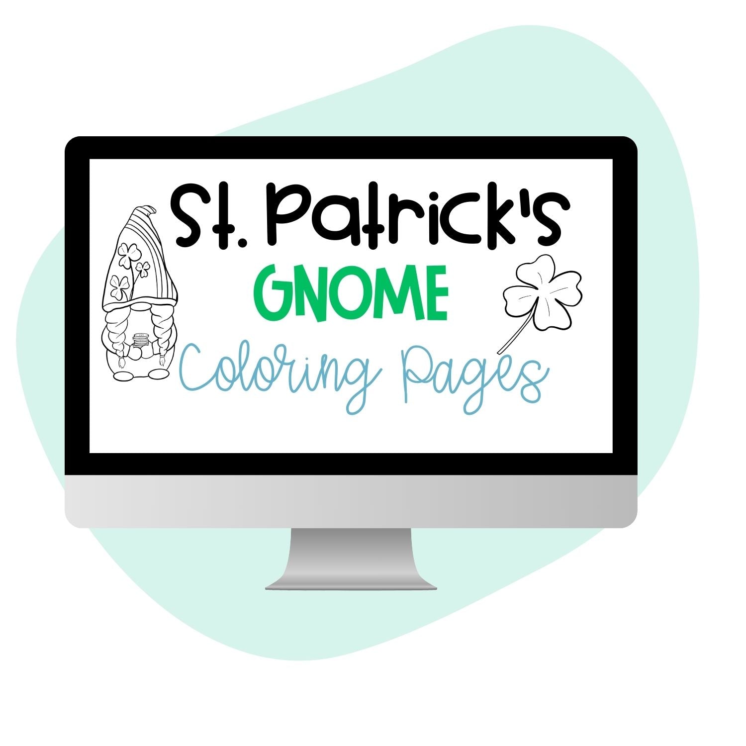 ST PATRICK'S DAY GNOMES COLORING PAGES - Pop Sugar Cafe