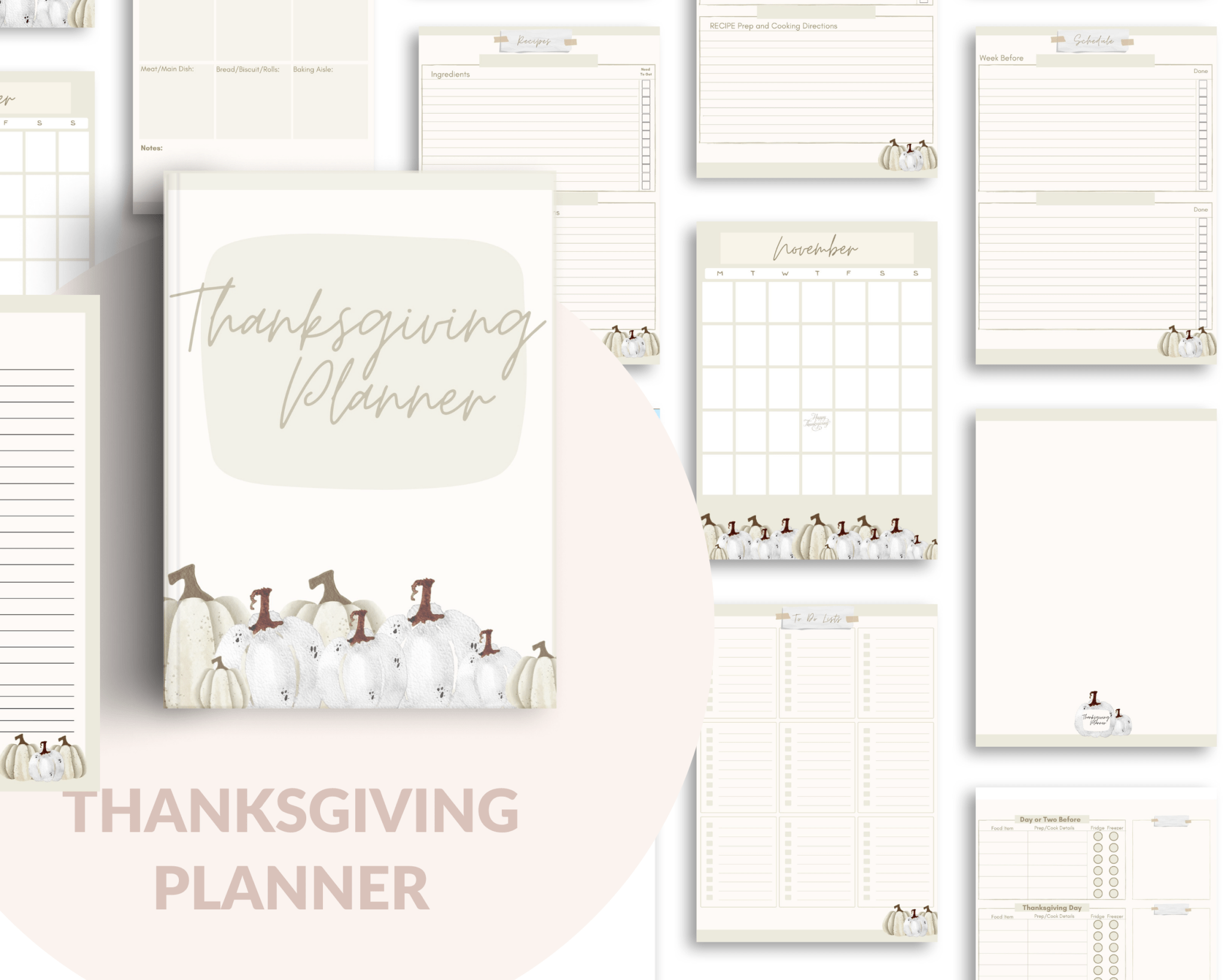 THANKSGIVING MEAL PLANNER & LISTS - Pop Sugar Cafe