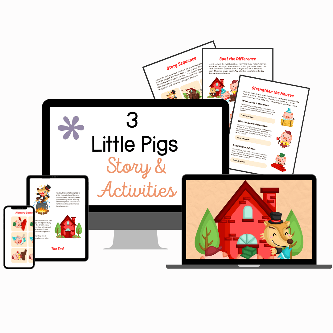 THREE LITTLE PIGS STORY & ACTIVITIES - Pop Sugar Cafe