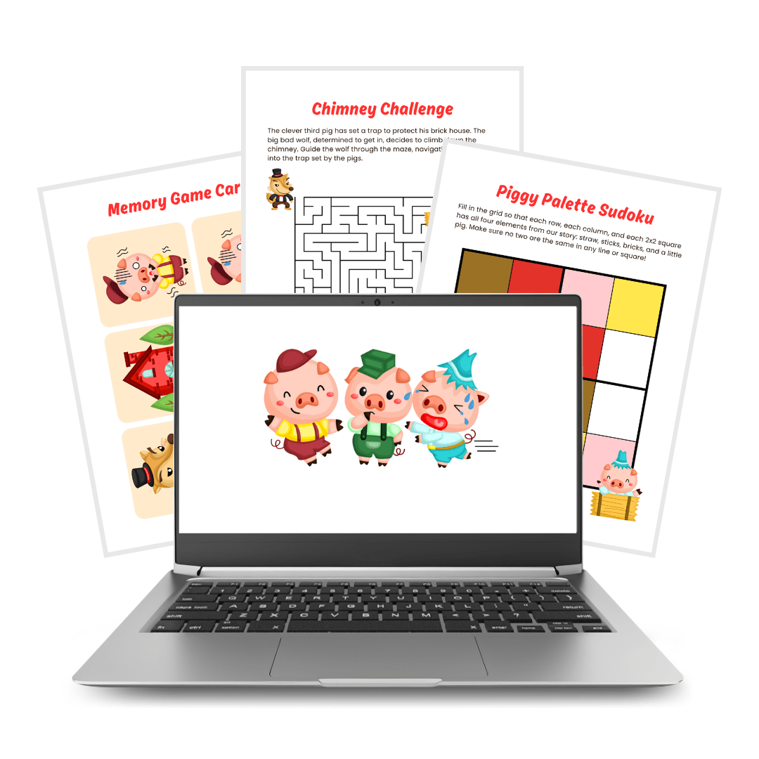 THREE LITTLE PIGS STORY & ACTIVITIES - Pop Sugar Cafe