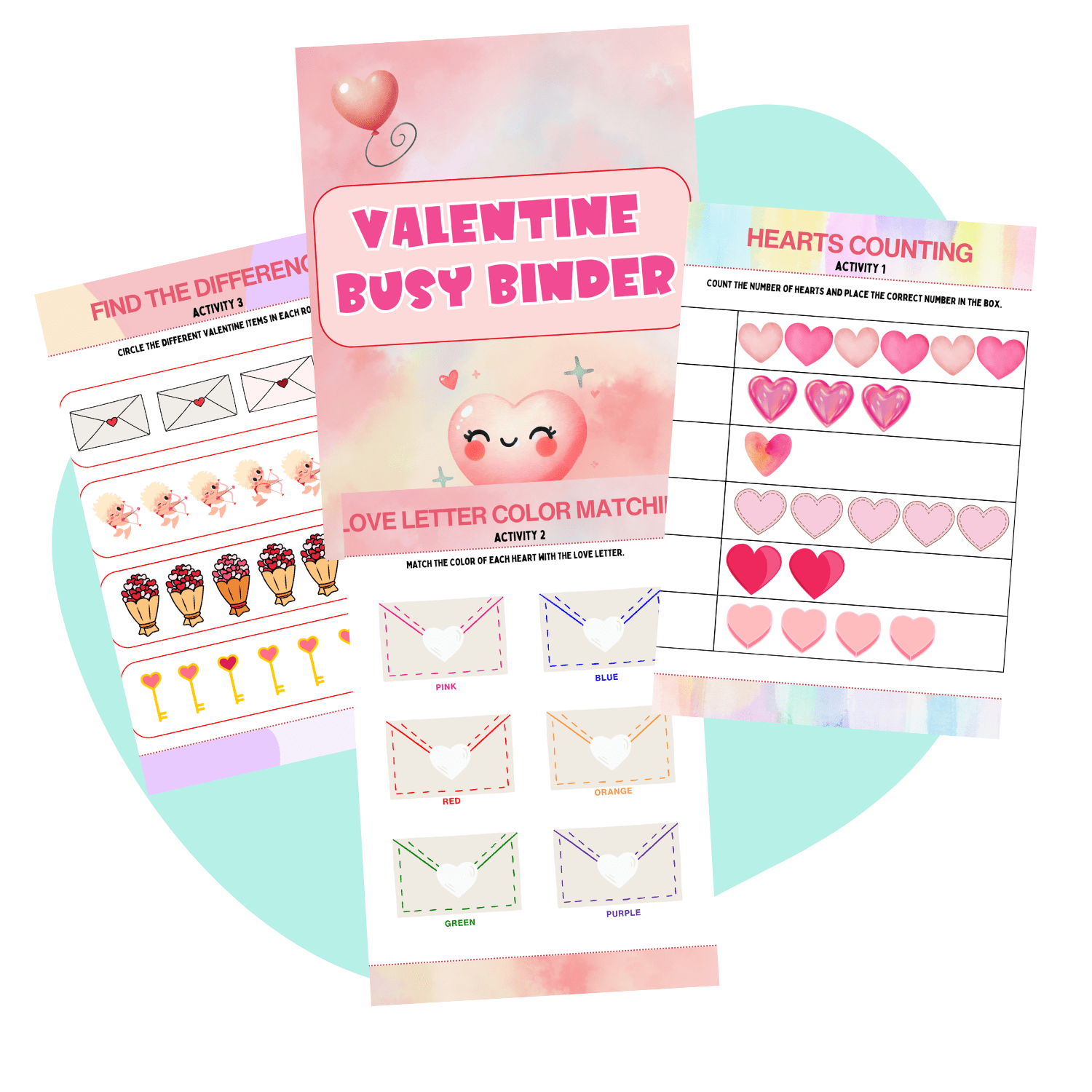 Valentine Busy Binder for Kids- Pop Sugar Cafe