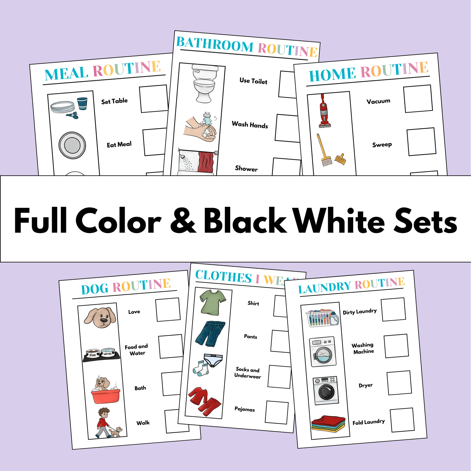 Routine Chart Bundle - Pop Sugar Cafe