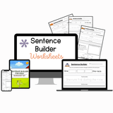 Load image into Gallery viewer, SENTENCE BUILDER WORKSHEETS - Pop Sugar Cafe