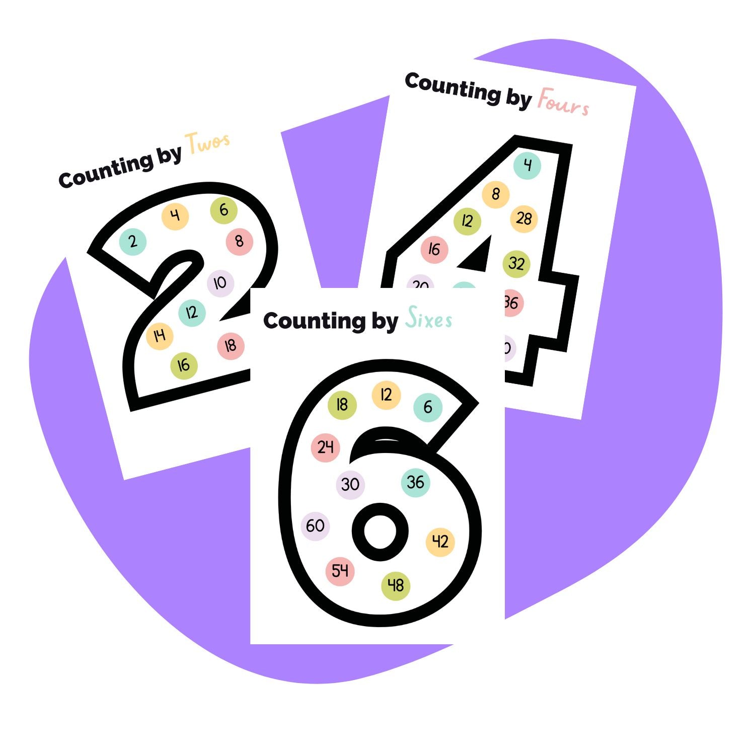 skip counting cards 1-10 Pop Sugar Cafe