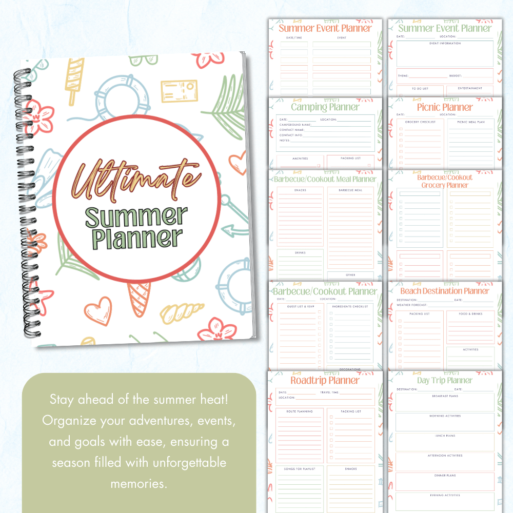 Summer Planner for Moms - Pop Sugar Cafe